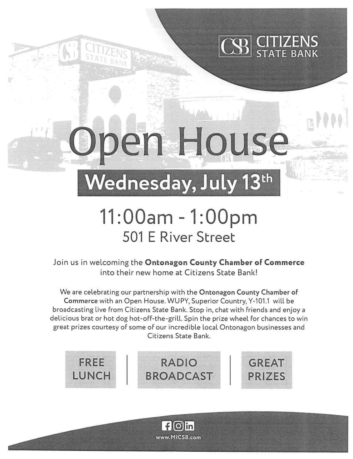 Citizens State Bank & Ontonagon Chamber of Commerce Open House ...